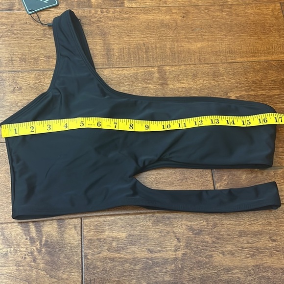 Zaful charcoal cutout one shoulder Bikini Top - Picture 4 of 4
